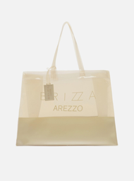 Bolsa Shopping Cinza Vinil Liz Logo Grande