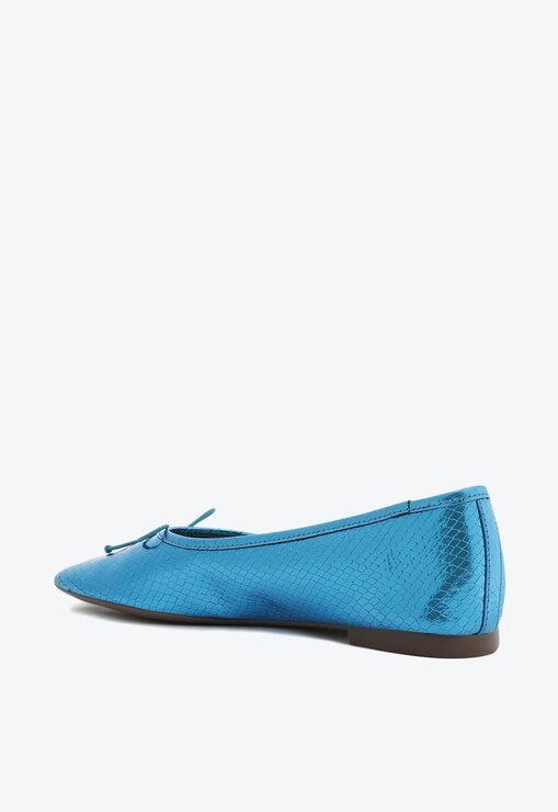 SAPATILHA AZUL SCHUTZ BALLERINA COURO