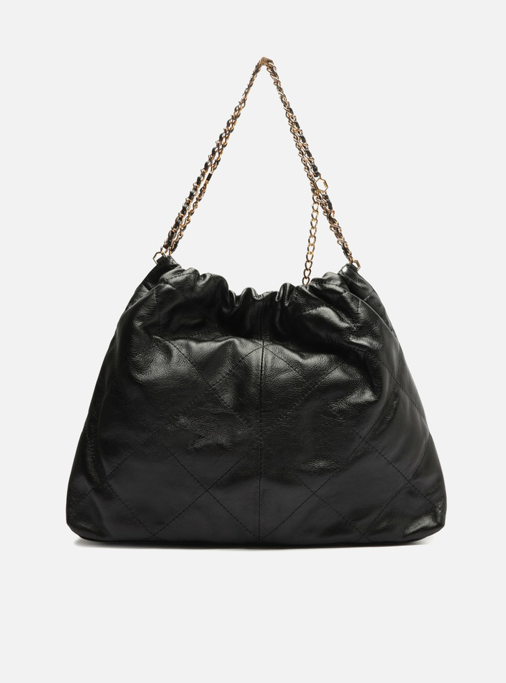 Bolsa Hobo Preta Arezzo Couro Esther Grande