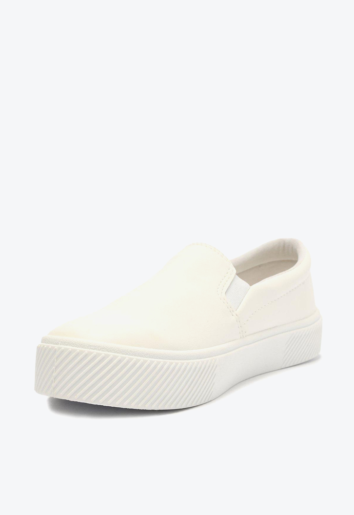 Slip On Flatform Branco Anacapri Tênis Liso Básico