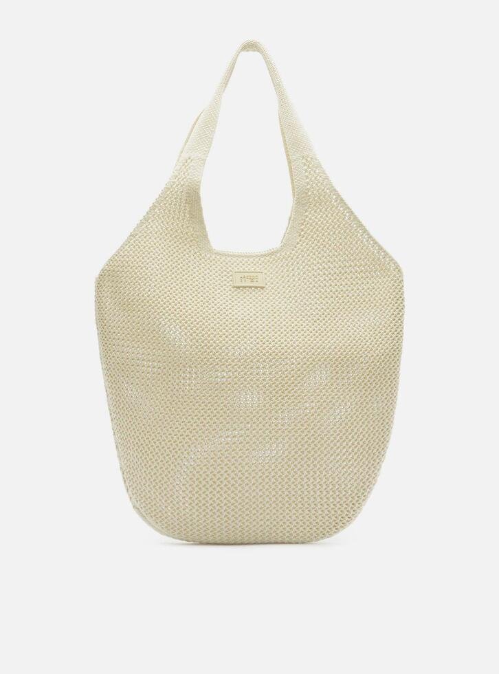 Bolsa Shopping Off-White Knit Grande Brizza
