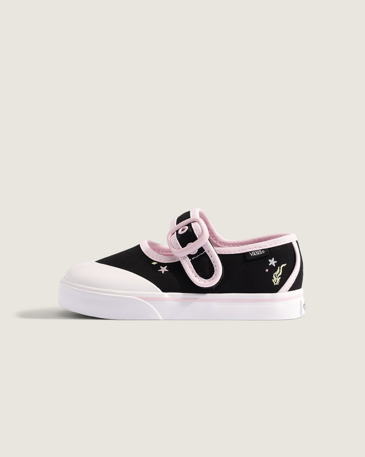 Tênis Mary Jane Mermaid Black Pastel Pink Infantil