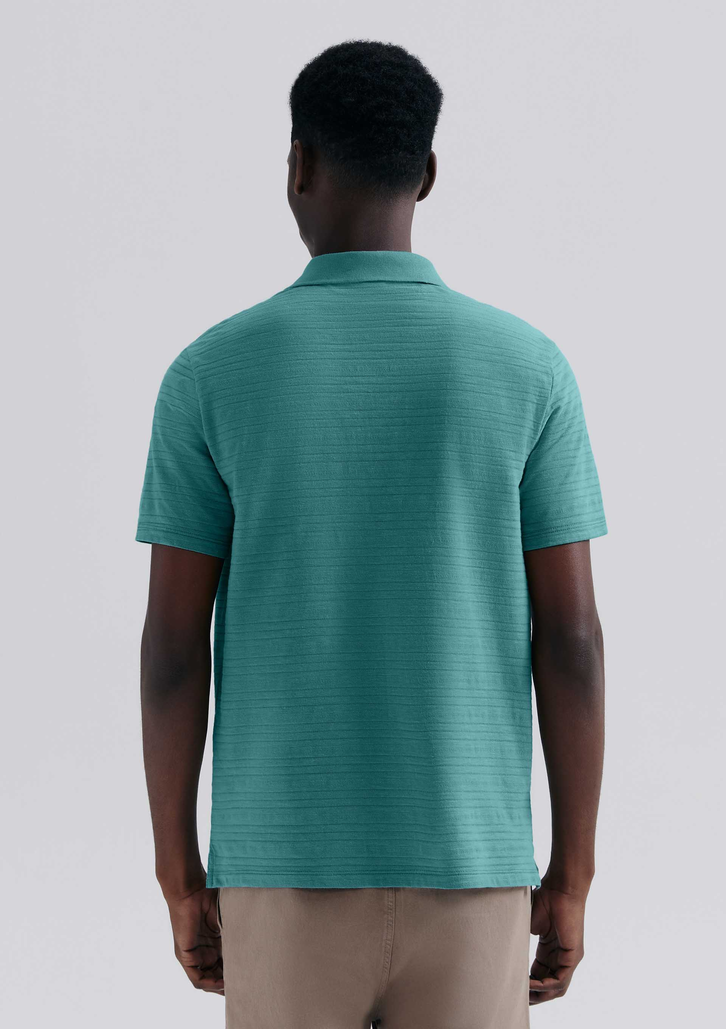 Camisa Polo Masculina Verde Hering Manga Curta Texturizada