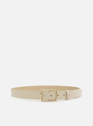 Cinto Off-white Arezzo Couro Médio Fivela Retangular