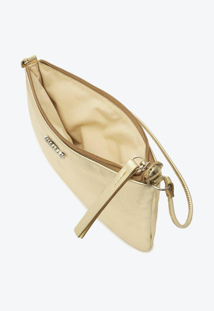 Bolsa Crossbody Básica Dourada Anacapri Pequena