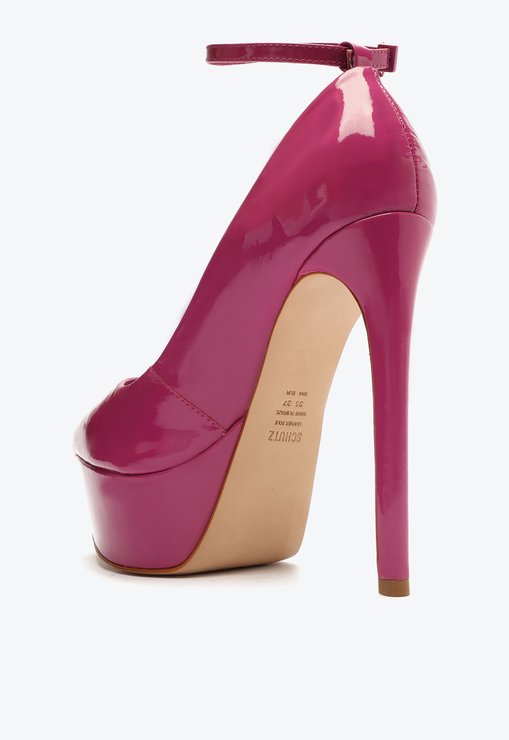 Sapato Scarpin Lexie Meia Pata Verniz Rosa