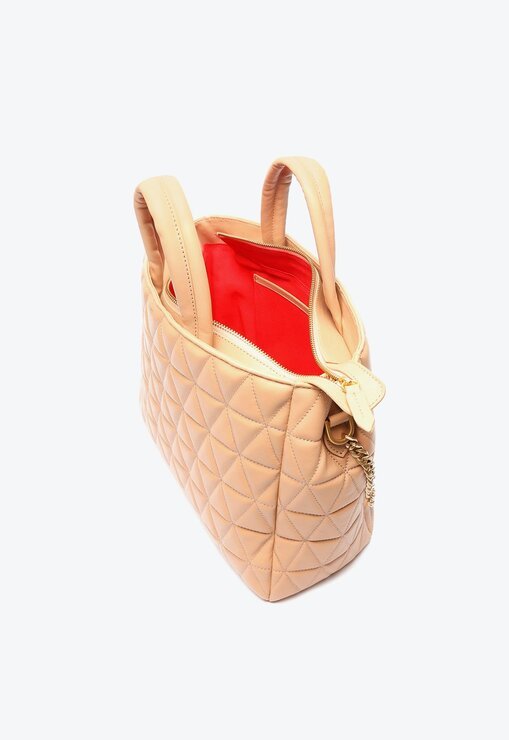 BOLSA TOTE AMÊNDOA SCHUTZ GRANDE NEW 944 COURO MATELASSÊ