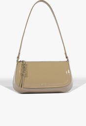 Bolsa Maxi Tina Verniz Bege