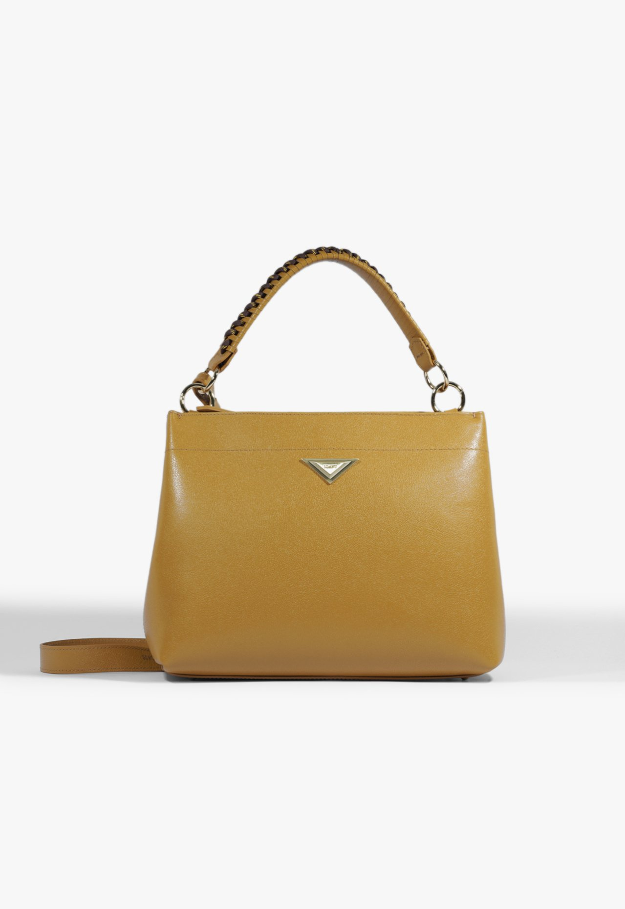 ぽん　0517 Bolsa Tote Tiracolo London Couro Amarela | ZZ MALL