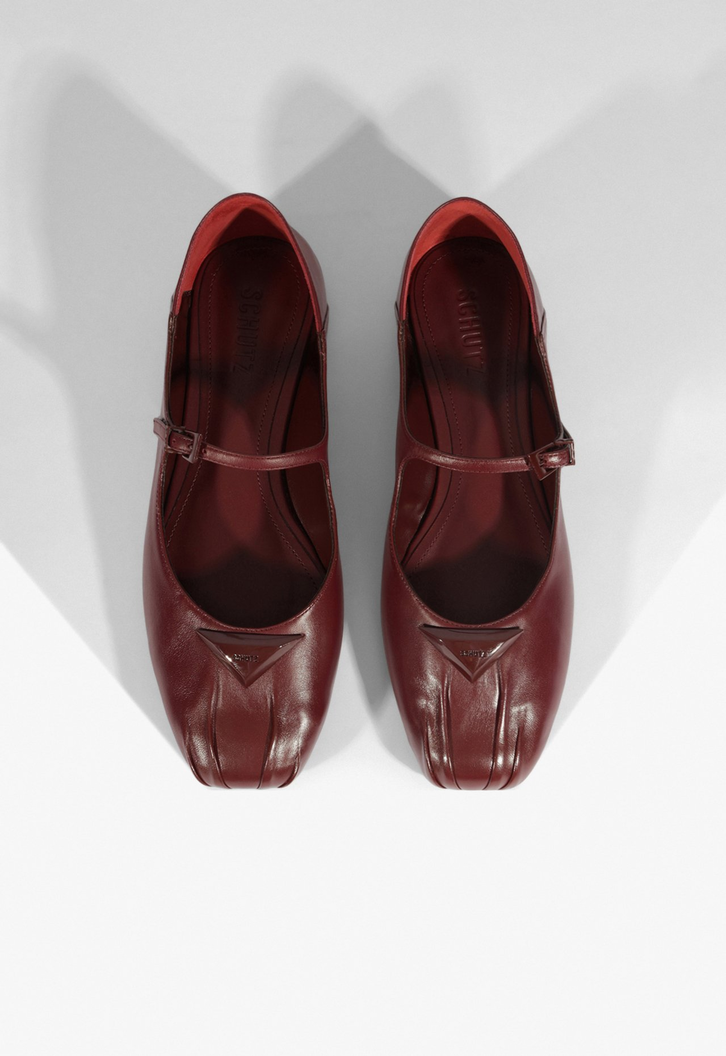 Sapatilha Hint Ballerinas Couro Vermelha
