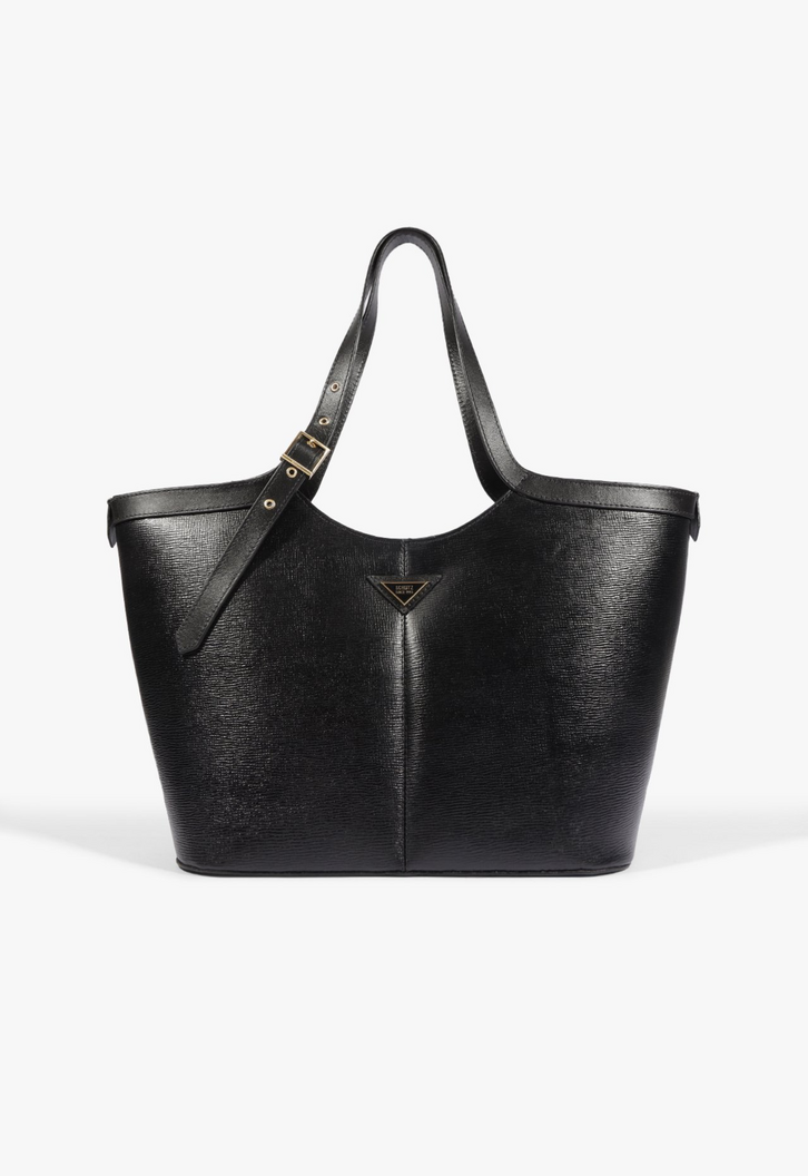 Bolsa Shopping Yani Grande Couro Preto