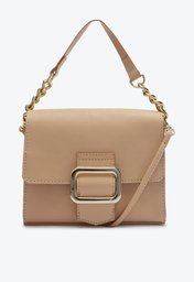 Bolsa Crossbody Nude Anacapri Média Fechamento Fivela