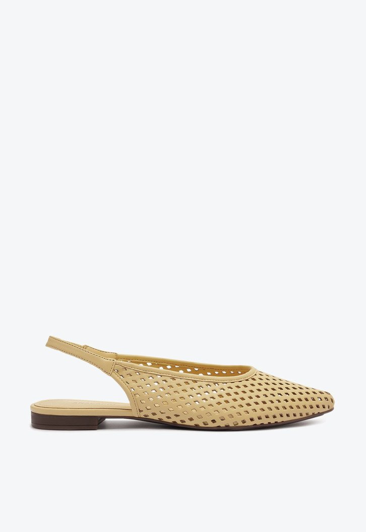 Sapatilha Slingback Vazada Amarela