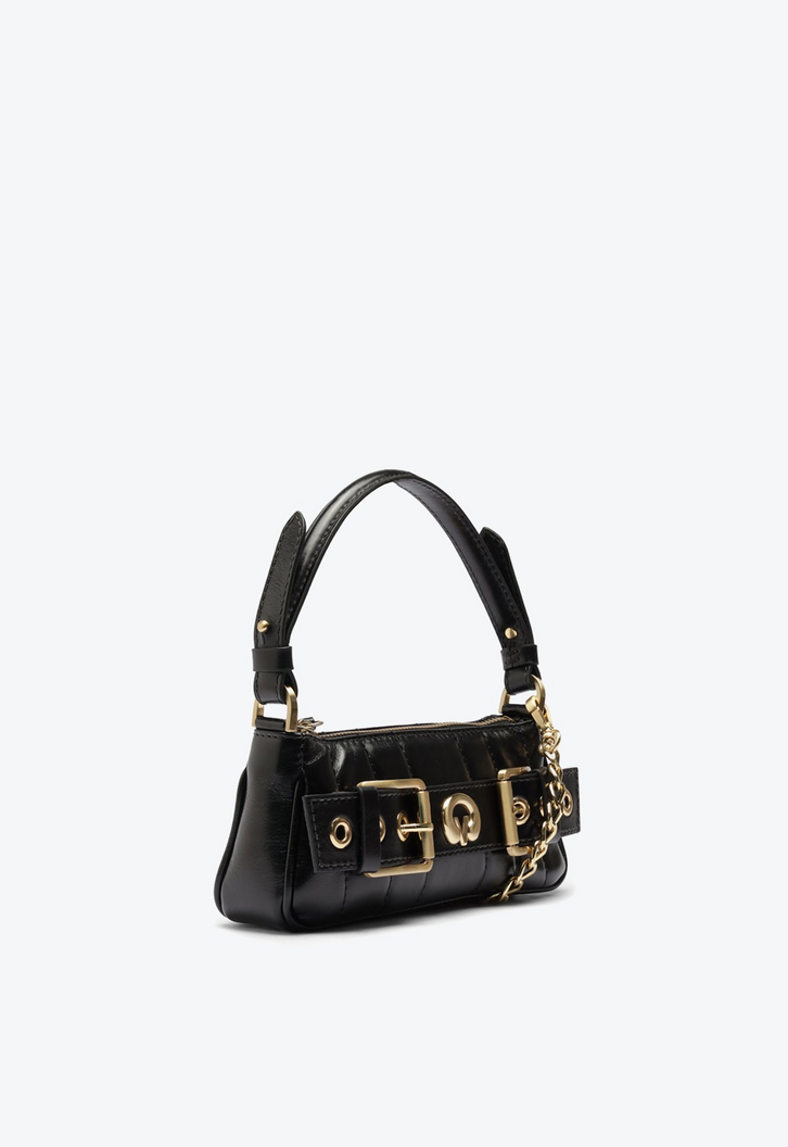 One-shoulder check mini op　yilon Bolsa Shoulder Lien Pequena Preto | ZZ MALL