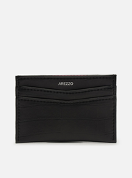 Porta-cartões Preto Arezzo Croco Pequeno