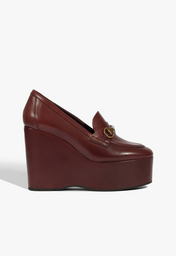 Loafer Plataforma Angel Couro Vermelho