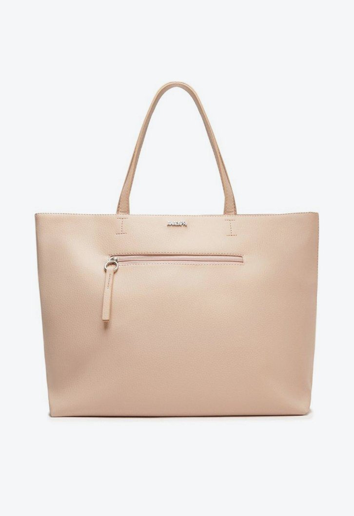 Bolsa Shopping Nude Zíper Grande