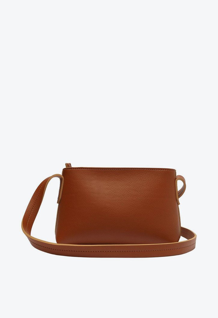 Bolsa Tiracolo Marrom Anacapri Bolso Frontal Média