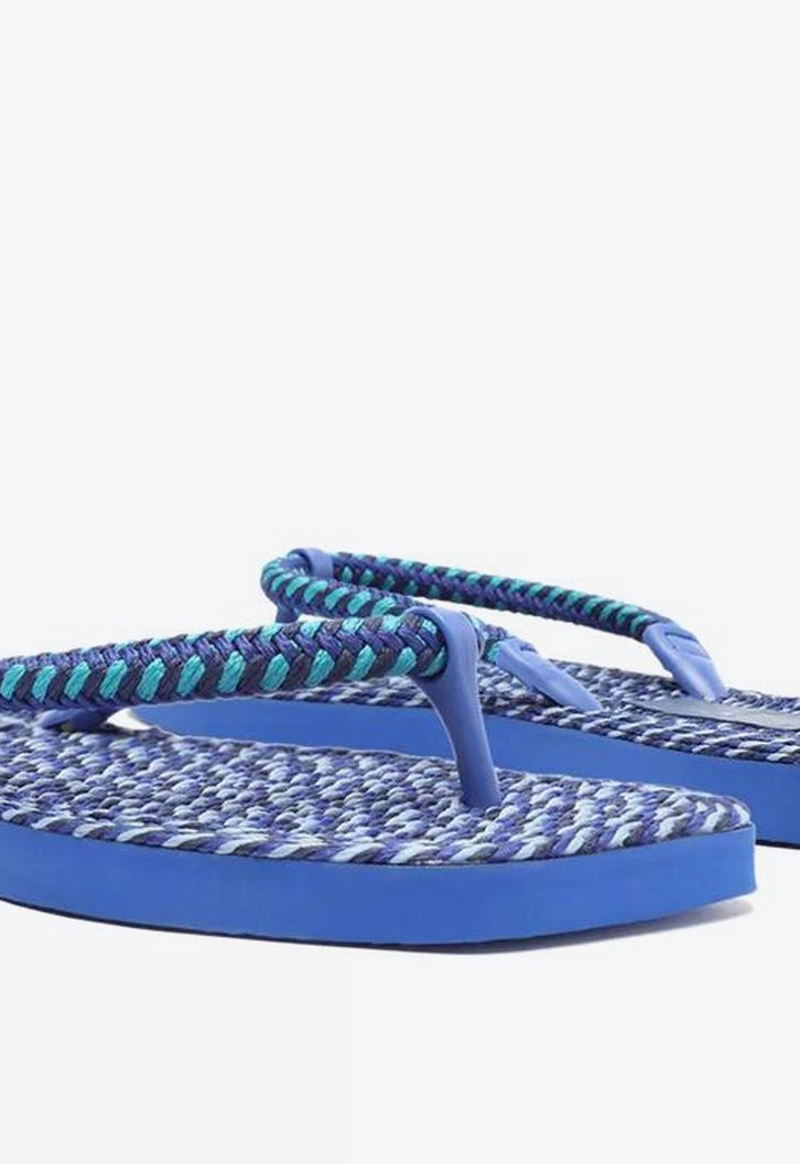 Chinelo De Dedo Azul Brizza Tiras Cordão Triya