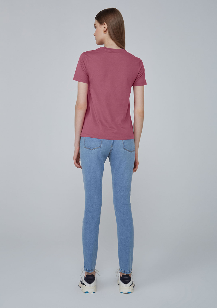 Blusa Rosa Dzarm Manga Curta