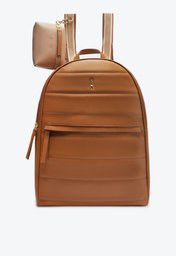 Mochila Pouch Marrom Anacapri Grande Matelassê Reto
