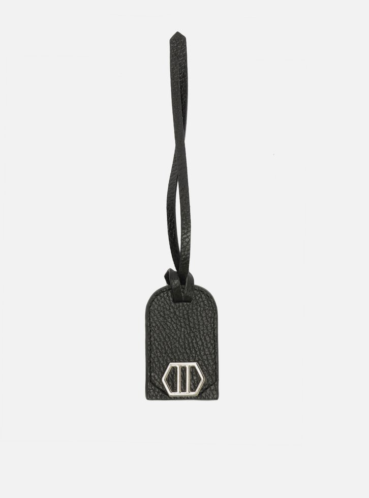Bag Charm Preto Arezzo Couro Metal Id Grande
