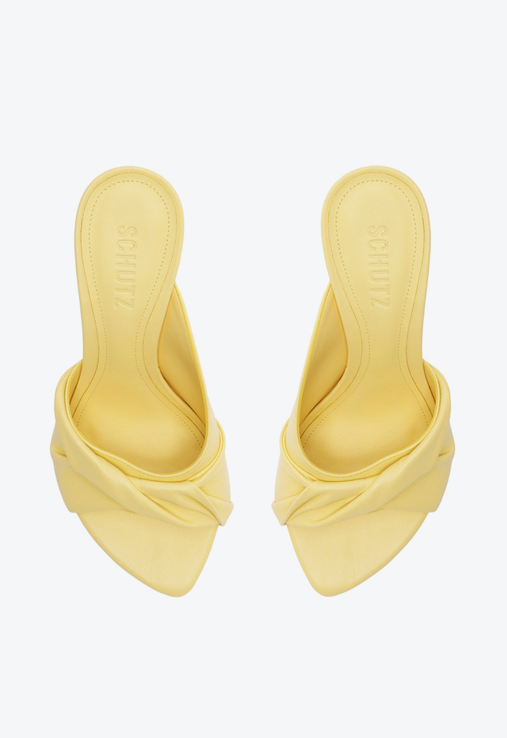 Tamanco Amarelo Schutz New Icon Couro | ZZ MALL