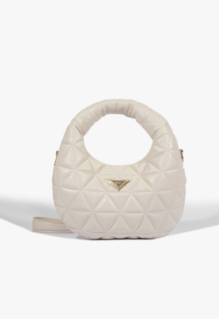 Bolsa Schutz Hobo 944 Moon Bag Média Couro Branca