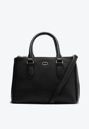 Bolsa Tote Preta Anacapri Média Cápsula Metal