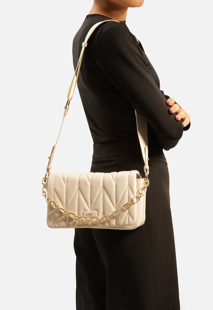 Bolsa Tiracolo Off-white Arezzo Matelassê Pequena