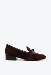 Asymmetric Clarita Loafer Round Toe Dark Brown