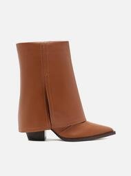 Bota Marrom Arezzo Couro Cano Médio Capa Georgia