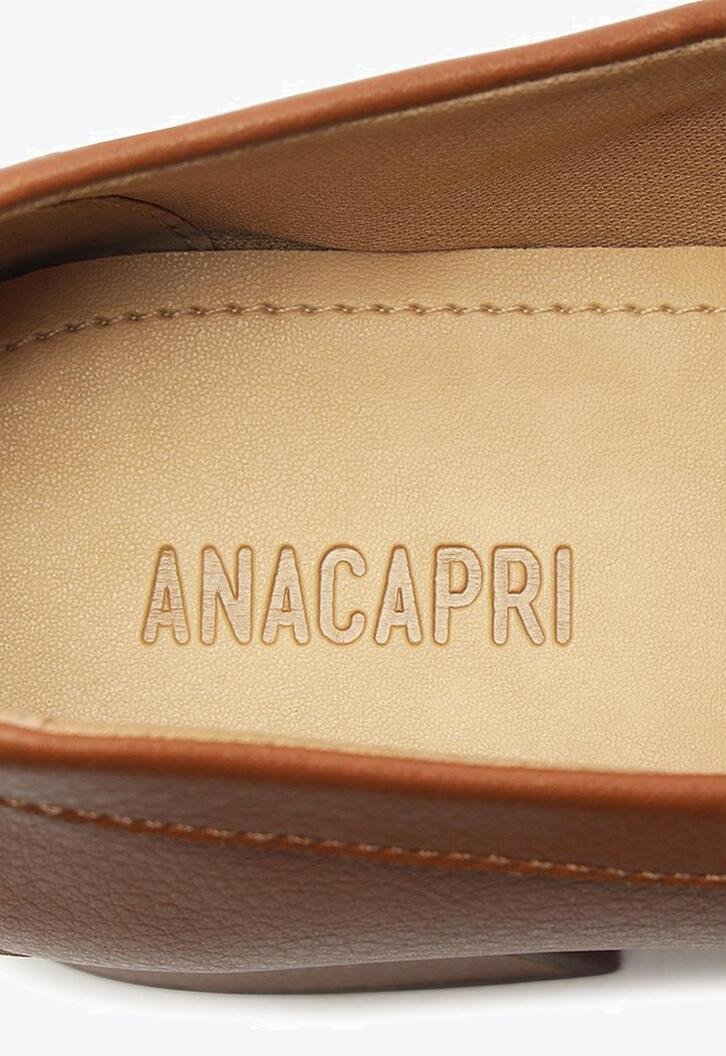 Mocassim Salto Bloco Loafer Marrom