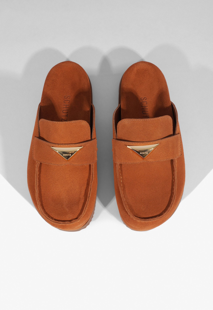 Clog Marrom Camurça
