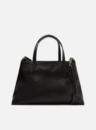 Bolsa Tote Preta Arezzo Couro Jenny Grande
