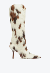 Bota Animal Print Branca Schutz Maryana Hair