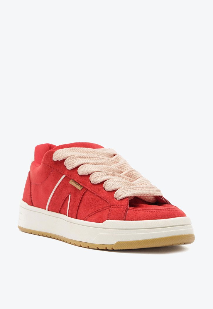 Tênis A'26 Robusto com Cadarço Duplo Vermelho | ZZ MALL