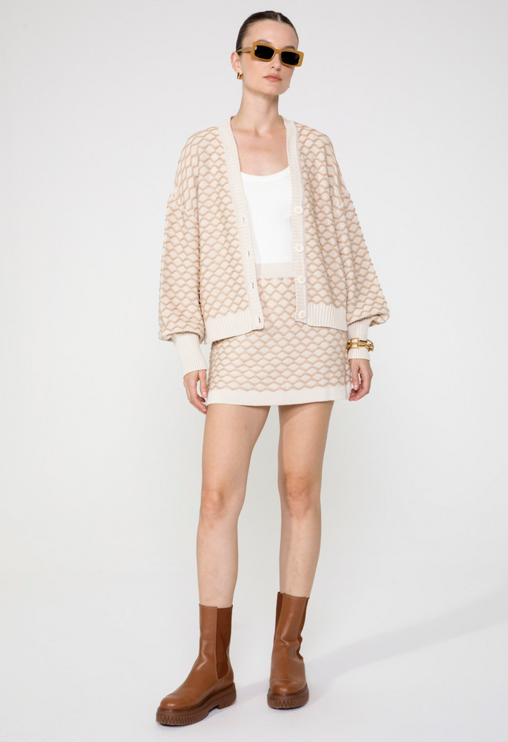 Cardigan Tricô Kassia Areia | ZZ MALL