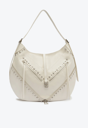 Bolsa Branca Schutz Grande Violet Studs Couro