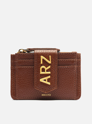 Porta-cartões Marrom Arezzo Couro Bolso Arz