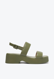 Sandália Flatform Verde Anacapri Mirella Duas Tiras