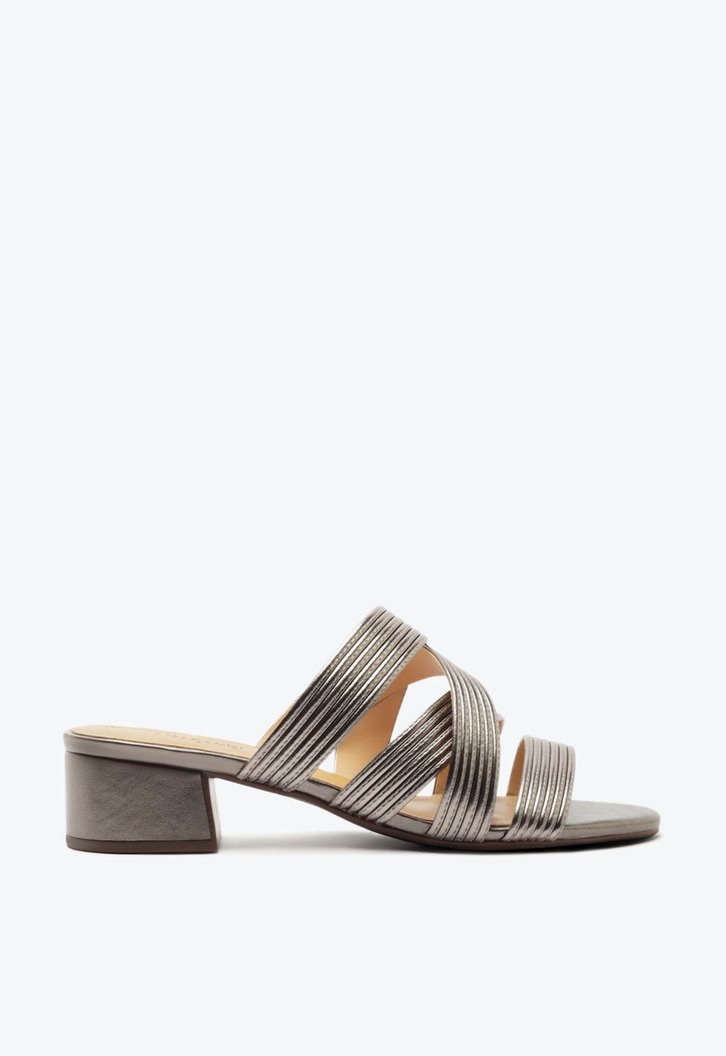 Tamanco Tiras Largas Prateado