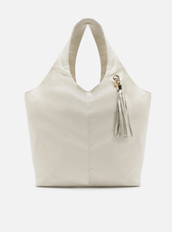 Bolsa Hobo Branca Couro Grande Barbicacho