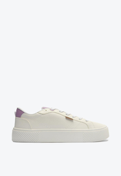 Tênis Branco E Lilás Anacapri Lili Flatform