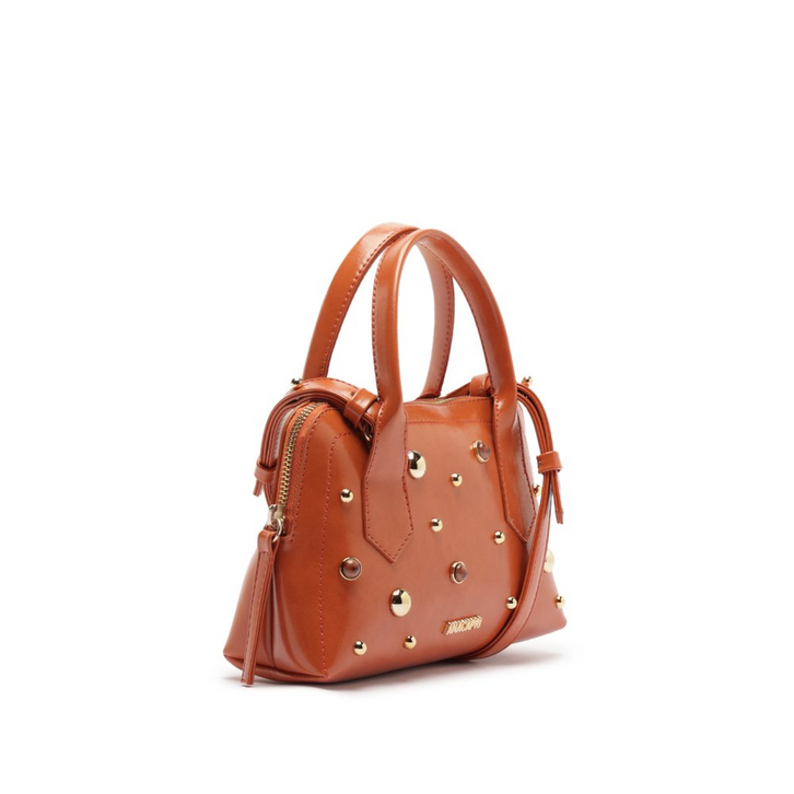 ミモザ Bolsa Tote Média Pedrarias e Tachas Laranja | ZZ MALL