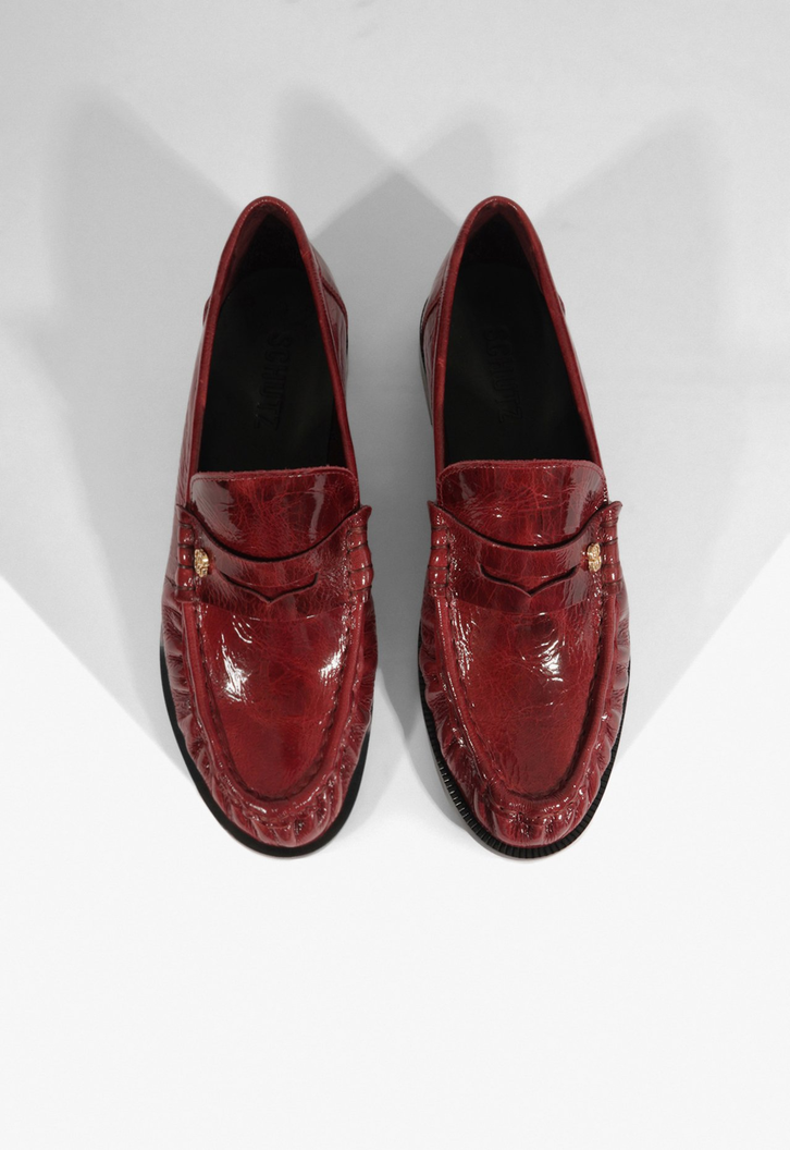 Mocassim Couro Vermelho
