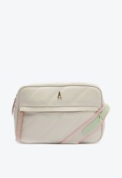 Bolsa Crossbody Branca Pouch Verde Anacapri Média Alça Gorgurão