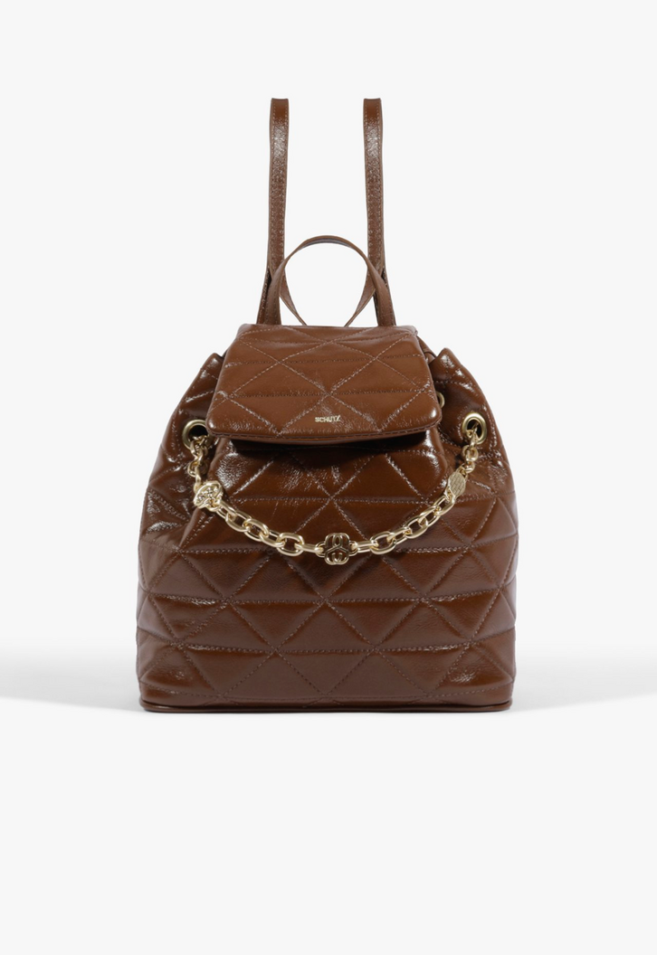 Mochila Jasper Média Couro Marrom