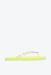 Chinelo De Dedo Amarelo Transparente Arezzo Tira