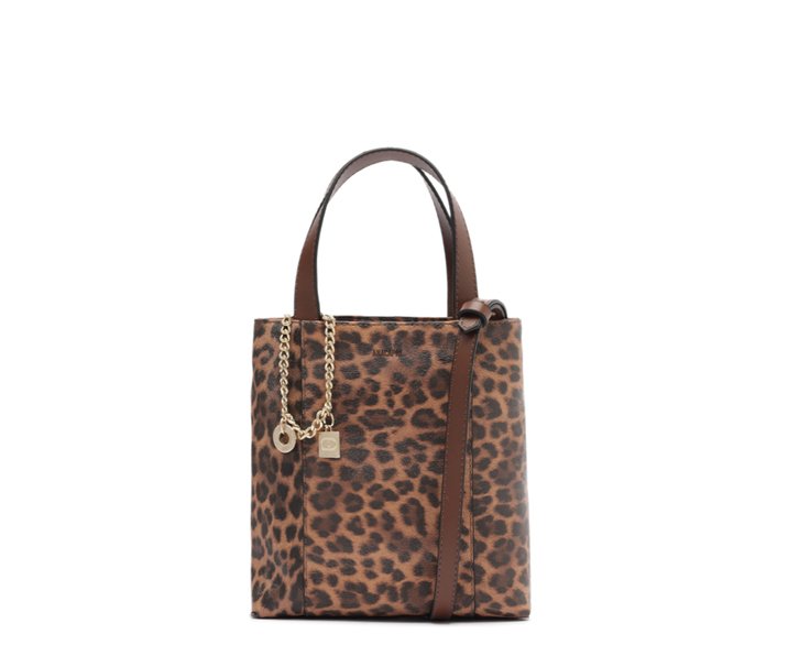 Bolsa Tote Média Madri Chaveiro Animal Print